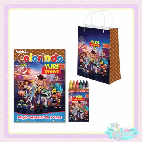 Kit Colorir com Sacolinha Toy Story