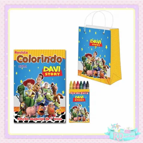 Kit Colorir com Sacolinha Toy Story
