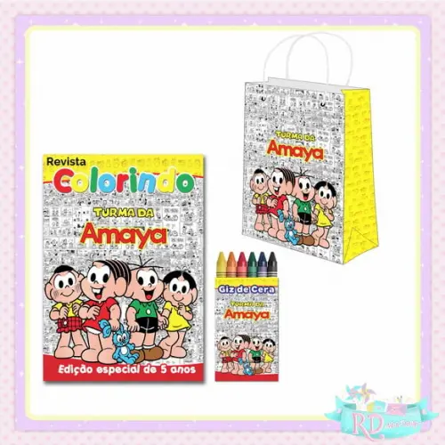 Kit Colorir com Sacolinha Turma da Mônica
