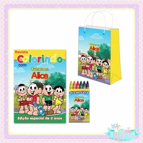 Kit Colorir com Sacolinha Turma da Mônica