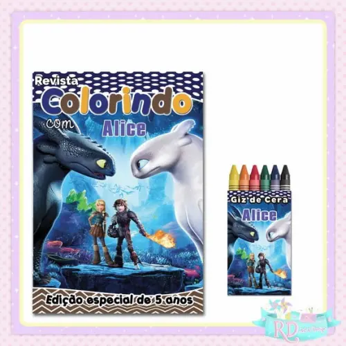 Kit Colorir Como Treinar o seu Dragão