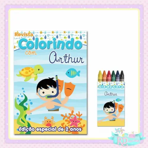 Kit Colorir Fundo do Mar