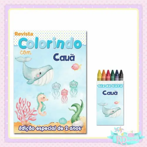 Kit Colorir Fundo do Mar