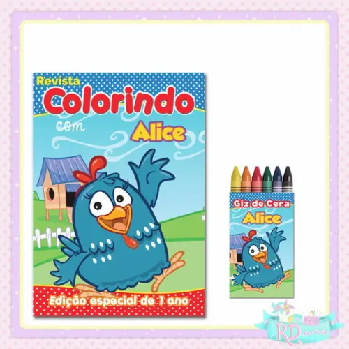 Kit Colorir Galinha Pintadinha