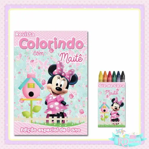 Kit Colorir Jardim da Minnie