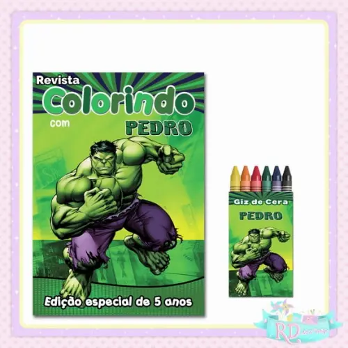 Kit Colorir Hulk