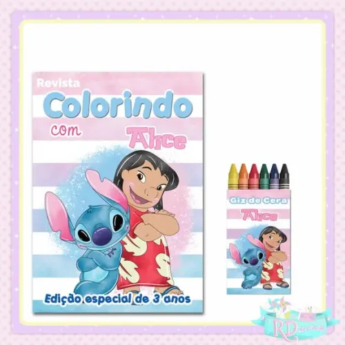 Kit Colorir Lilo e Stitch