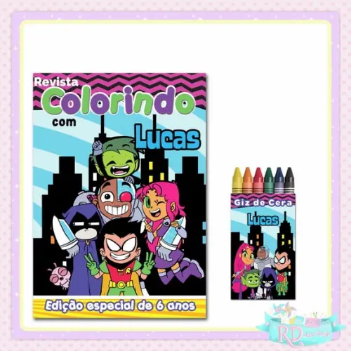 Kit Colorir Jovens Titans