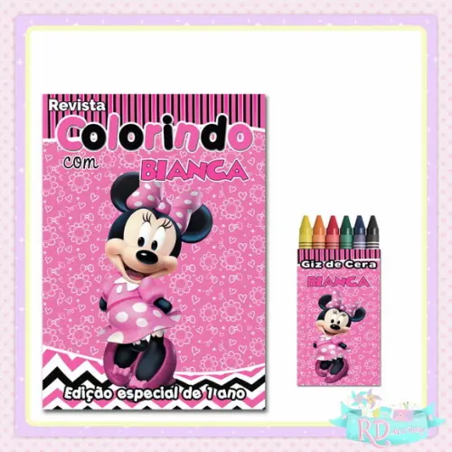 Kit Colorir Minnie Rosa