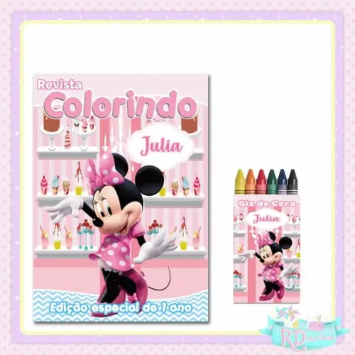 Kit Colorir Minnie Confeitaria