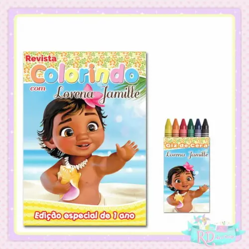 Kit Colorir Moana Baby