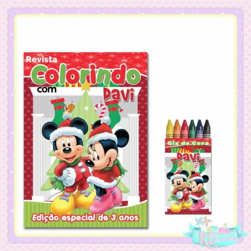 Kit Colorir Natal do Mickey