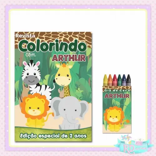 Kit Colorir Safari