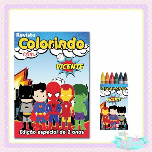 Kit Colorir Super Herói Cute
