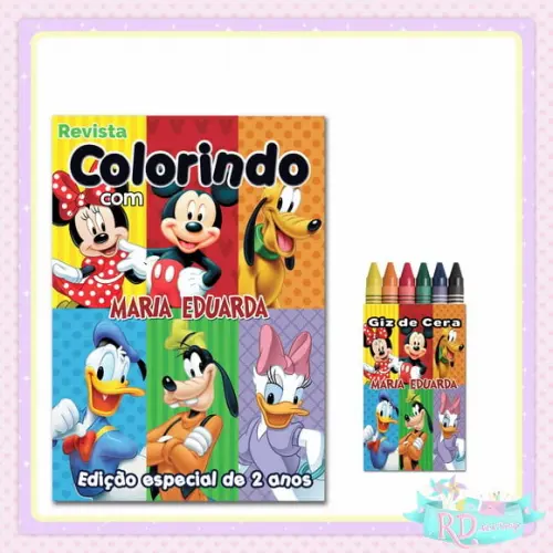 Kit Colorir Turma do Mickey
