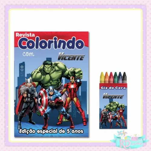 Kit Colorir Vingadores