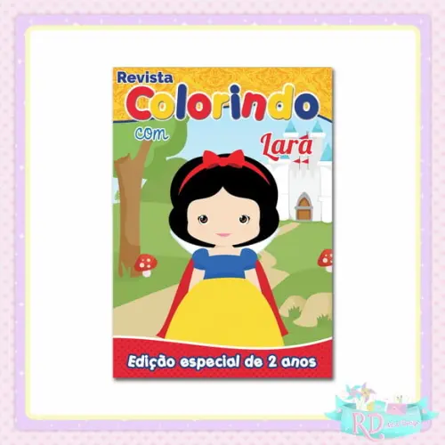 Livrinho de Colorir Branca de Neve Cute