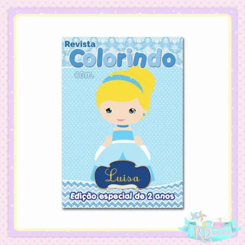 Livrinho de Colorir Cinderela Cute