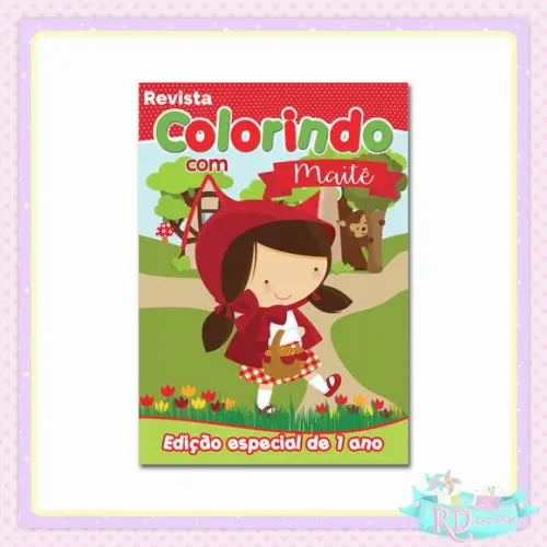 Livrinho de Colorir Chapeuzinho Vermelho