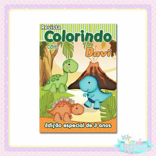 Livrinho de Colorir Dinossauro Cute