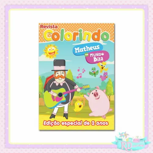 Livrinho de Colorir Fazendinha do Bita