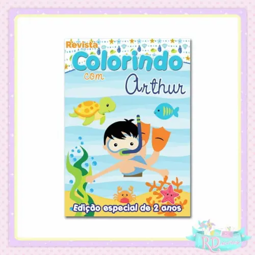Livrinho de Colorir Fundo do Mar