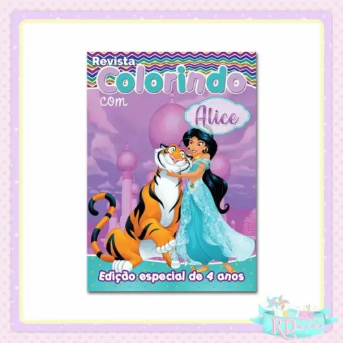 Livrinho de Colorir Jasmine