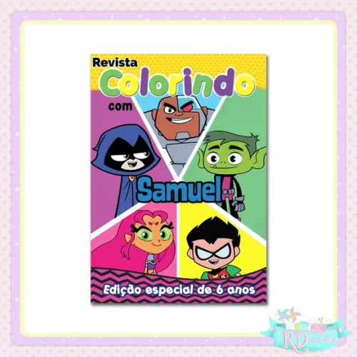 Livrinho de Colorir Jovens Titans