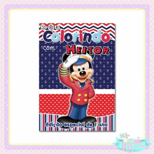 Livrinho de Colorir Mickey Marinheiro