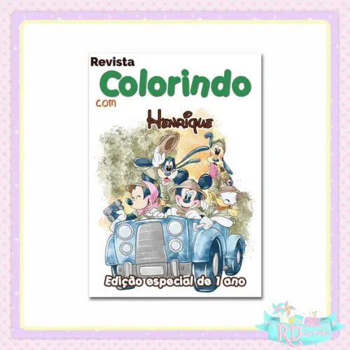 Livrinho de Colorir Mickey Safari