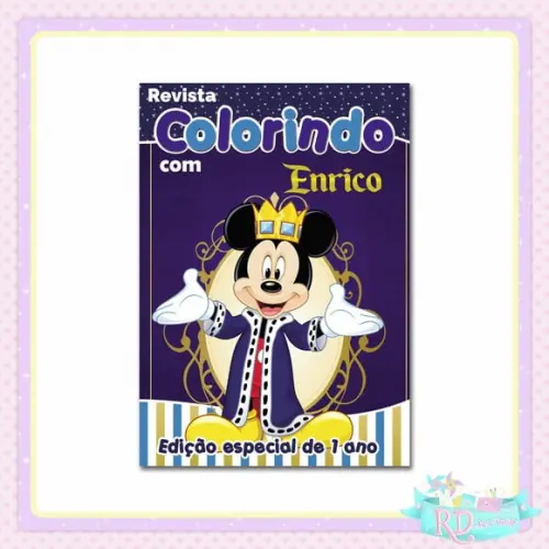 Livrinho de Colorir Mickey Realeza
