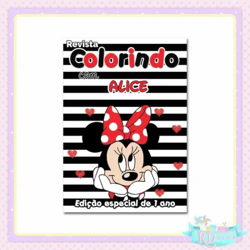Livrinho de Colorir Minnie Vermelha