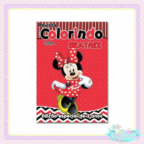 Livrinho de Colorir Minnie Vermelha