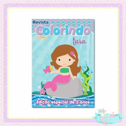 Livrinho de Colorir Sereia Cute