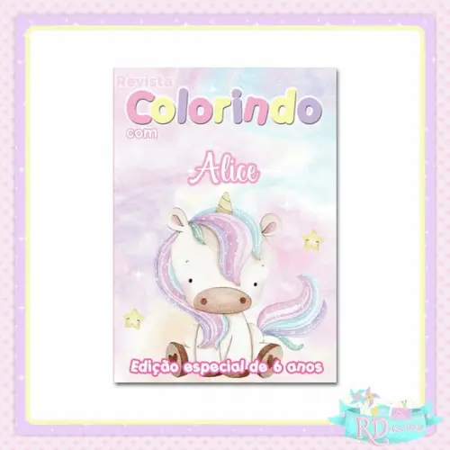 Livrinho de Colorir Unicórnio