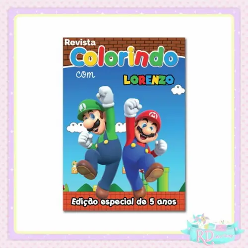 Livrinho de Colorir Super Mario