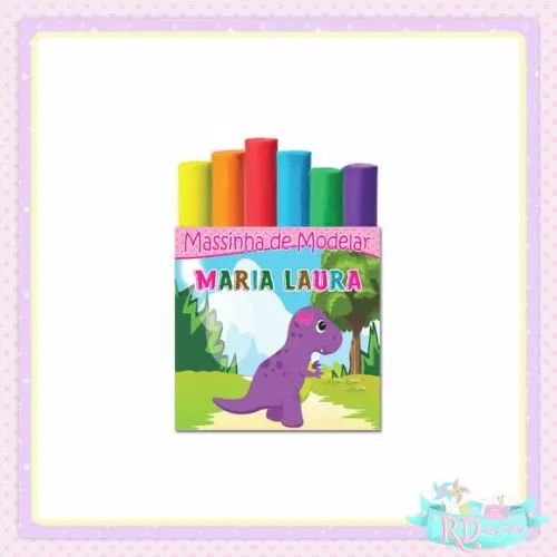 Massinha de Modelar Dinossauro Rosa Cute