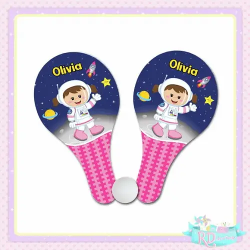 Raquete Ping Pong Astronauta Rosa