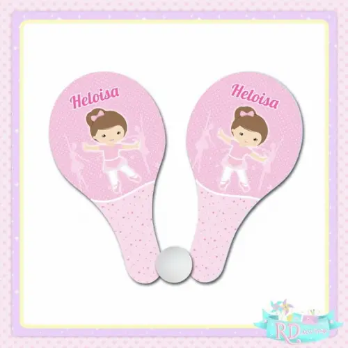 Raquete Ping Pong Bailarina