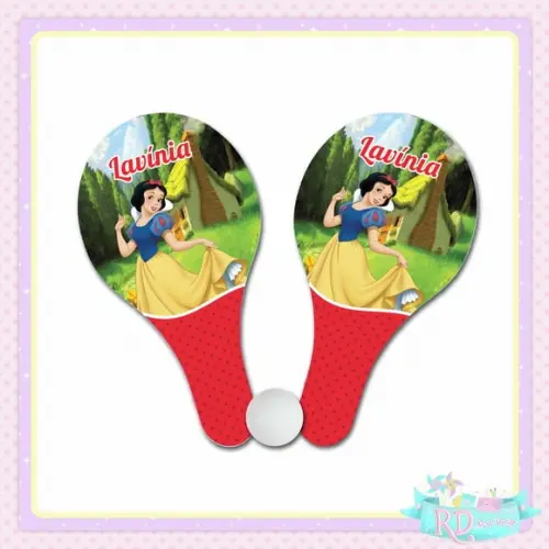 Raquete Ping Pong Branca de Neve