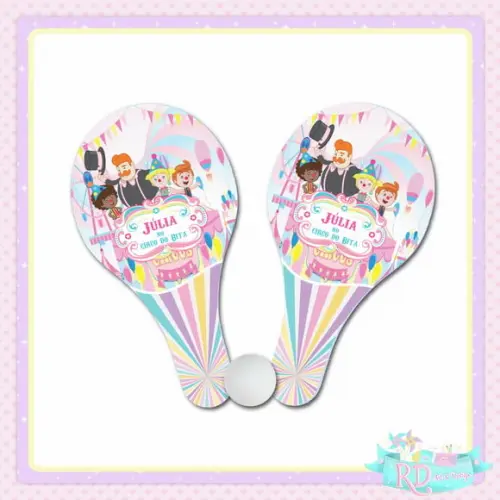 Raquete Ping Pong Circo do Bita Rosa