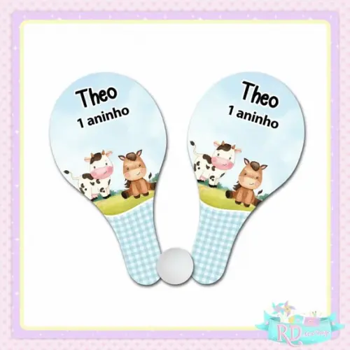 Raquete Ping Pong Fazendinha