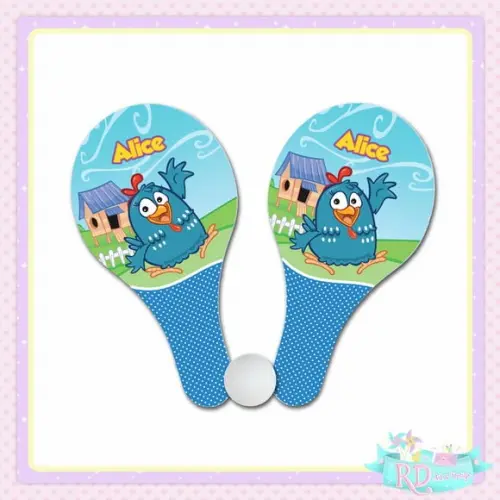 Raquete Ping Pong Galinha Pintadinha