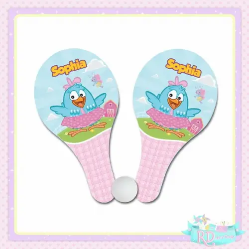 Raquete Ping Pong Galinha Pintadinha