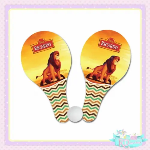 Raquete Ping Pong o Rei Leão