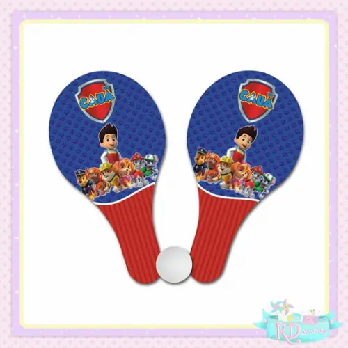 Raquete Ping Pong Patrulha Canina
