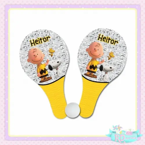 Raquete Ping Pong Snoopy