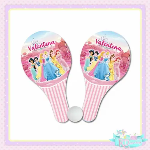 Raquete Ping Pong Princesas