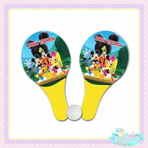 Raquete Ping Pong Turma do Mickey