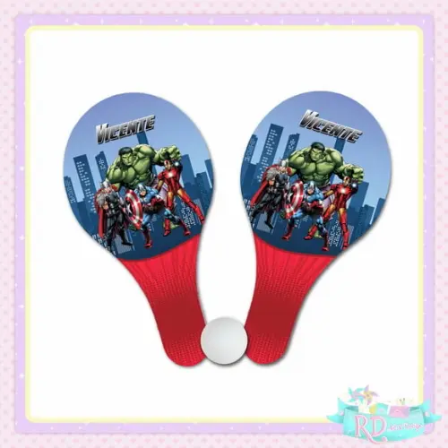 Raquete Ping Pong Vingadores